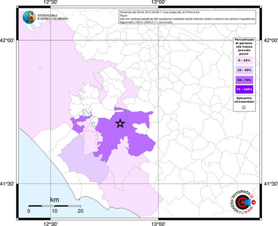 Mappa territorio comunale con almeno 3 questionari
