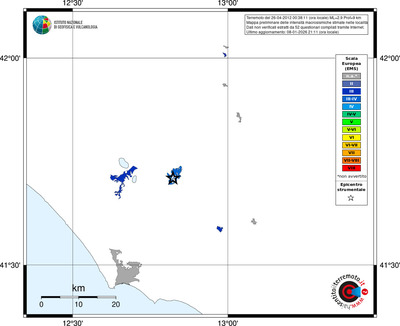 Mappa EMS - territori località