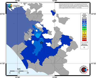 Mappa EMS - territori comuni