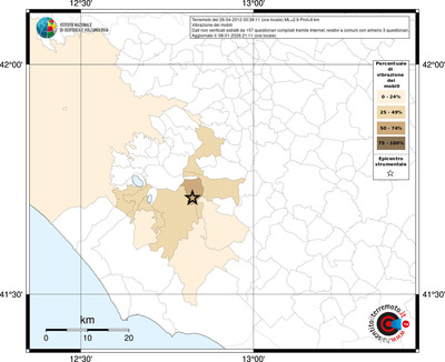 Mappa territorio comunale con almeno 3 questionari