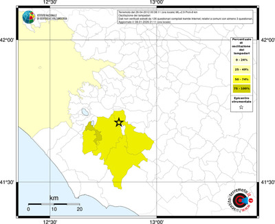 Mappa territorio comunale con almeno 3 questionari