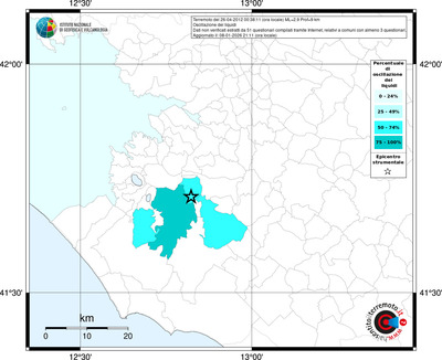 Mappa territorio comunale con almeno 3 questionari