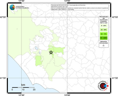 Mappa territorio comunale con almeno 3 questionari