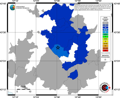 Mappa EMS - territori comuni