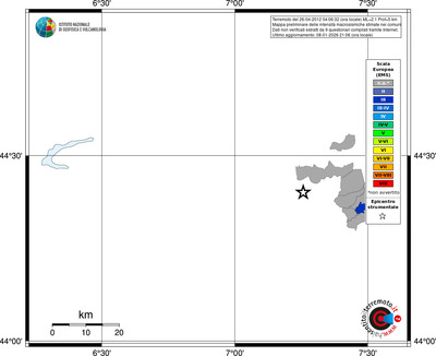 Mappa EMS - territori comuni