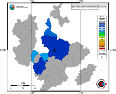Mappa EMS - territori comuni