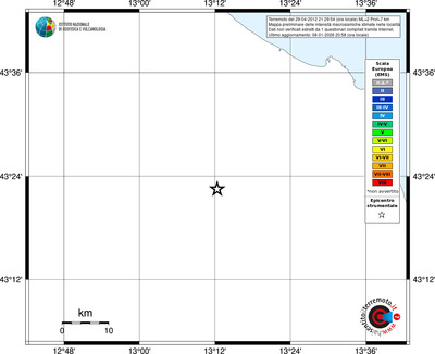 Mappa EMS - territori località