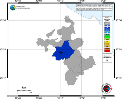 Mappa EMS - territori comuni