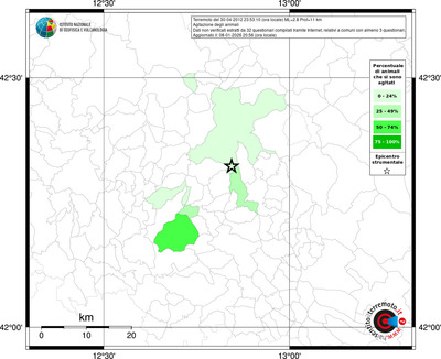 Mappa territorio comunale con almeno 3 questionari
