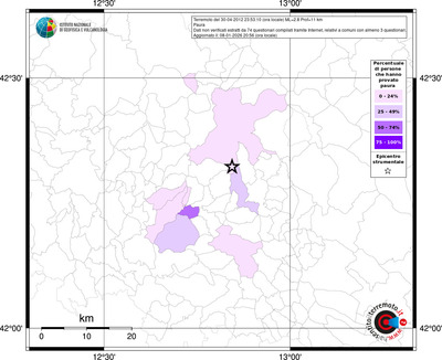 Mappa territorio comunale con almeno 3 questionari