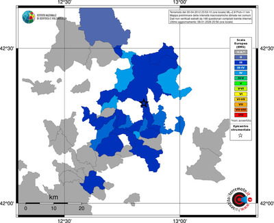 Mappa EMS - territori comuni