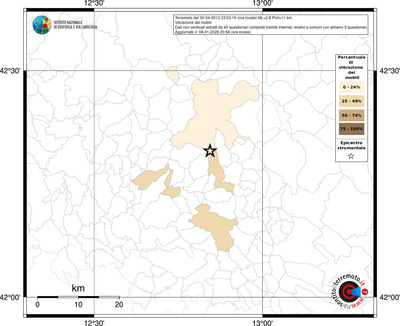 Mappa territorio comunale con almeno 3 questionari