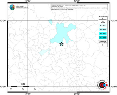 Mappa territorio comunale con almeno 3 questionari