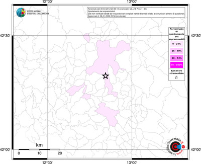 Mappa territorio comunale con almeno 3 questionari