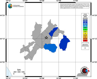 Mappa EMS - territori comuni
