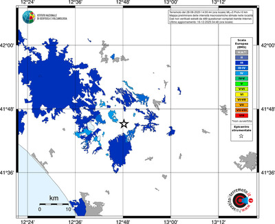 Mappa EMS - territori località