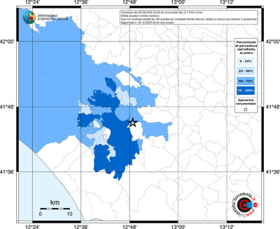 Mappa territorio comunale con almeno 3 questionari