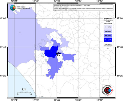Mappa territorio comunale con almeno 3 questionari