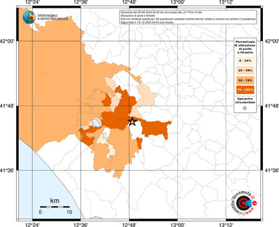 Mappa territorio comunale con almeno 3 questionari