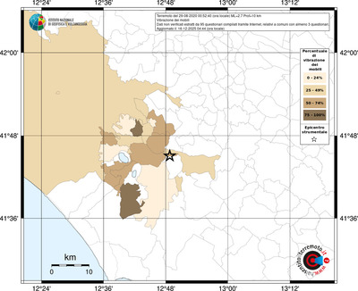 Mappa territorio comunale con almeno 3 questionari