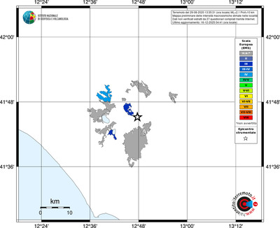 Mappa EMS - territori località