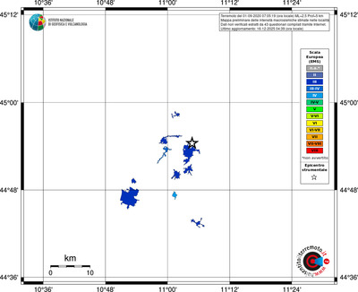 Mappa EMS - territori località