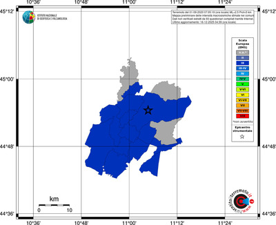 Mappa EMS - territori comuni