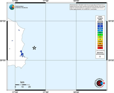 Mappa EMS - territori località