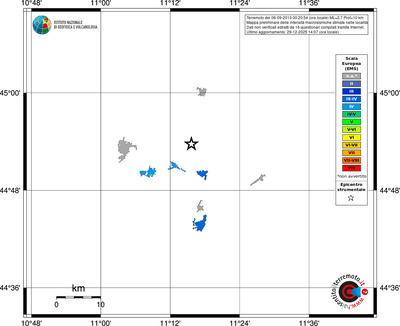 Mappa EMS - territori località