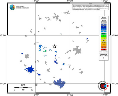 Mappa EMS - territori località