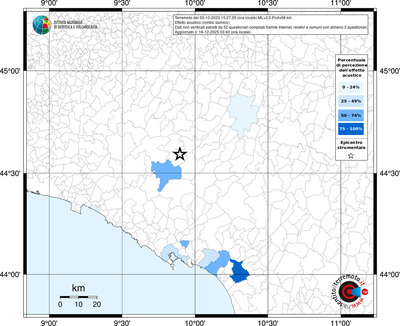 Mappa territorio comunale con almeno 3 questionari