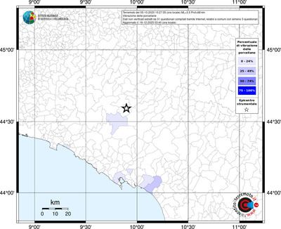 Mappa territorio comunale con almeno 3 questionari
