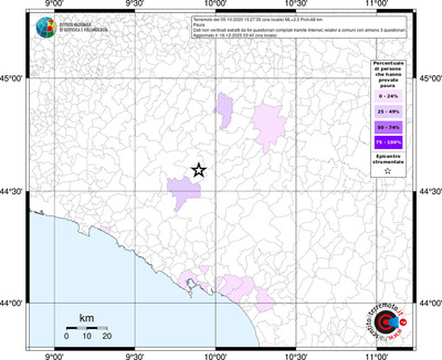 Mappa territorio comunale con almeno 3 questionari