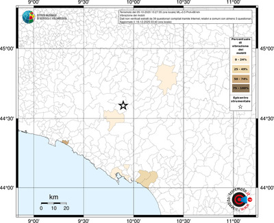Mappa territorio comunale con almeno 3 questionari