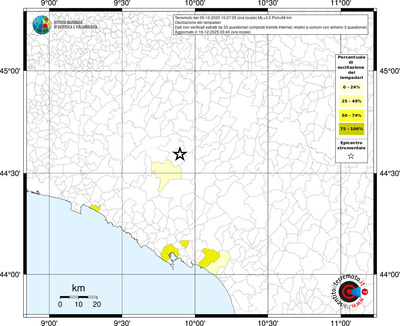 Mappa territorio comunale con almeno 3 questionari