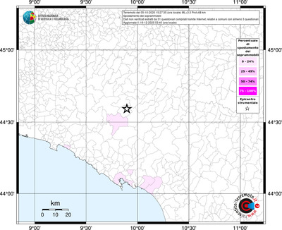 Mappa territorio comunale con almeno 3 questionari