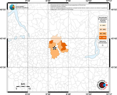 Mappa territorio comunale con almeno 3 questionari