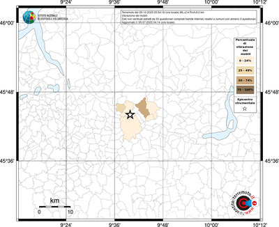 Mappa territorio comunale con almeno 3 questionari