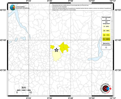 Mappa territorio comunale con almeno 3 questionari