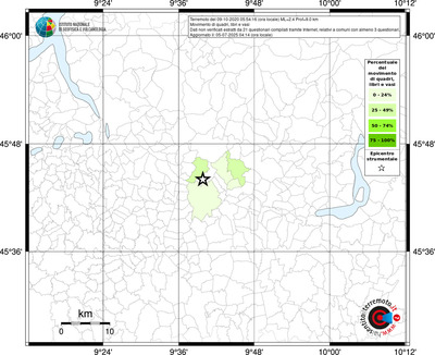 Mappa territorio comunale con almeno 3 questionari