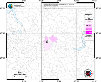 Mappa territorio comunale con almeno 3 questionari
