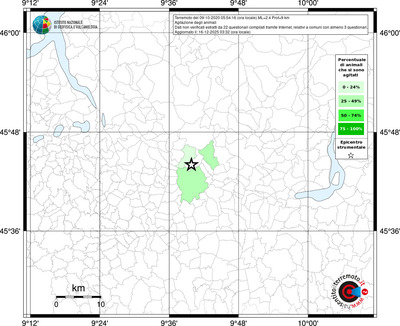 Mappa territorio comunale con almeno 3 questionari