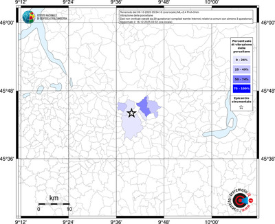 Mappa territorio comunale con almeno 3 questionari
