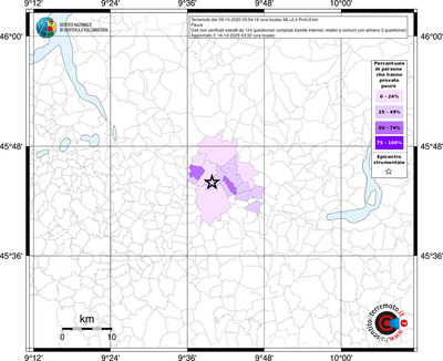 Mappa territorio comunale con almeno 3 questionari