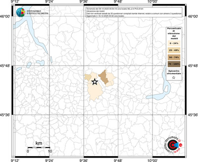 Mappa territorio comunale con almeno 3 questionari
