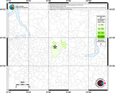 Mappa territorio comunale con almeno 3 questionari