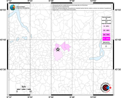 Mappa territorio comunale con almeno 3 questionari