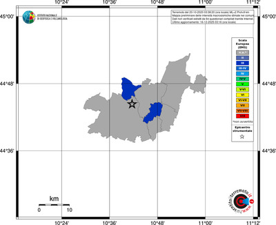 Mappa EMS - territori comuni