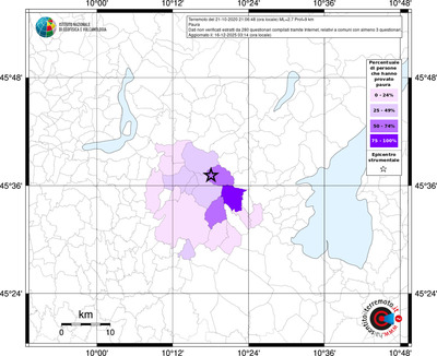 Mappa territorio comunale con almeno 3 questionari