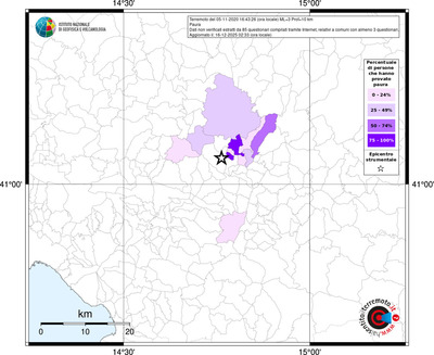 Mappa territorio comunale con almeno 3 questionari